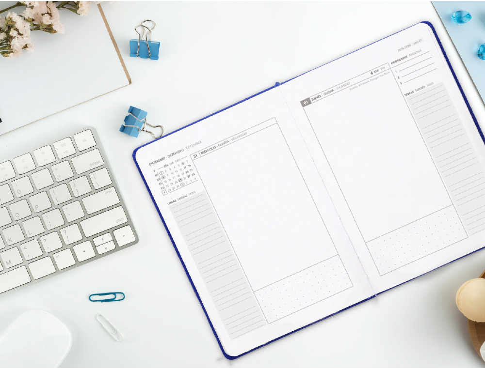 AGENDA ENCADERNADA ANTARTIK MY YEAR A5+ 2026 DIA PAGINA PRETO PAPEL 80 GR FSC