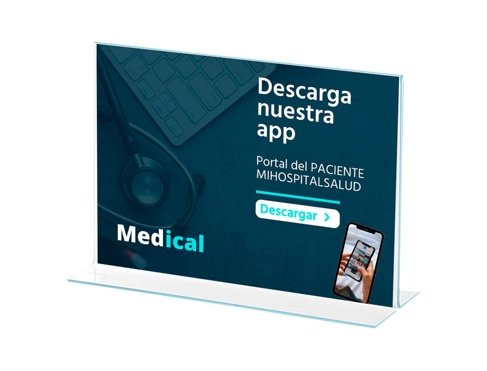 EXPOSITOR SECRETARIA ARCHIVO 2000 EM FORMA DE T A4 HORIZONTAL 85X300X215 MM