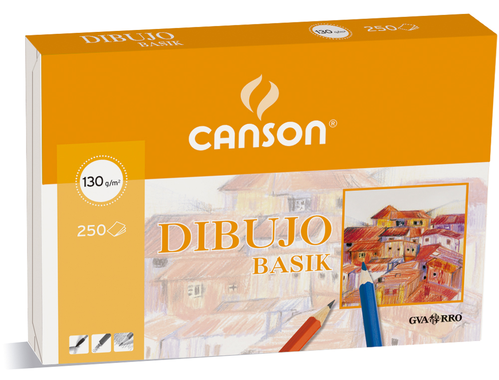 PAPEL DE DESENHO BASIK 32.5X46 130 GR COM ESQUADRIA