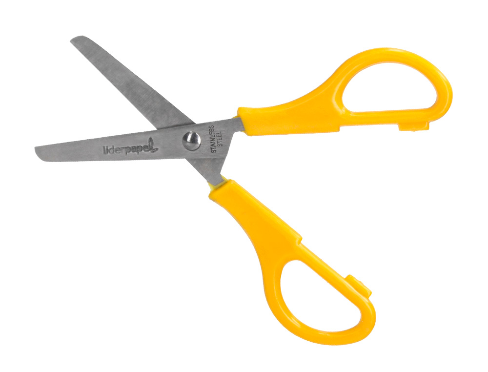 TESOURA ESCOLAR LIDERPAPEL COM PONTAS REDONDAS DE 140 MM