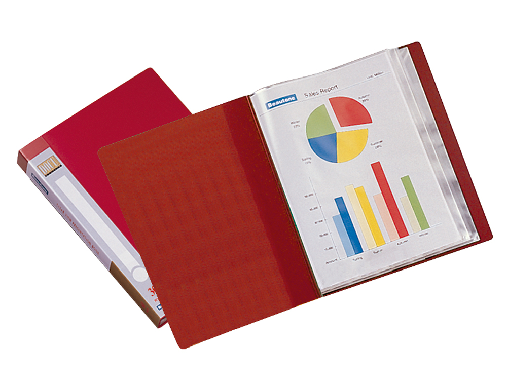 CAPA CATALOGO LIDERPAPEL 60 BOLSAS DIN A4 VERMELHA