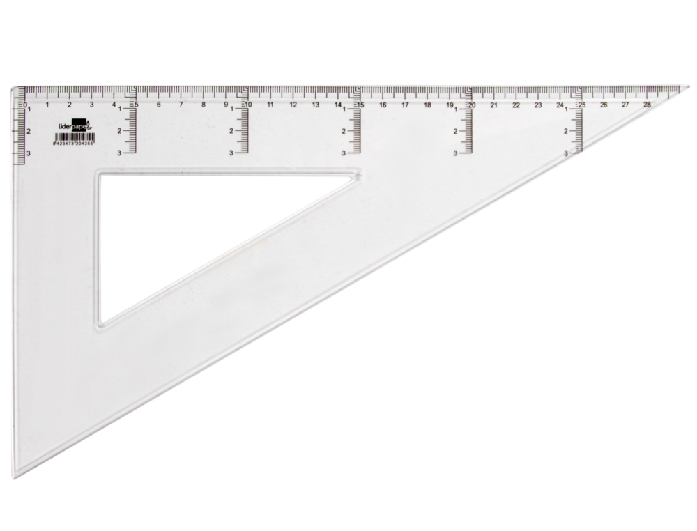 ESQUADRO LIDERPAPEL TRIANGULO PLASTICO 30 CM