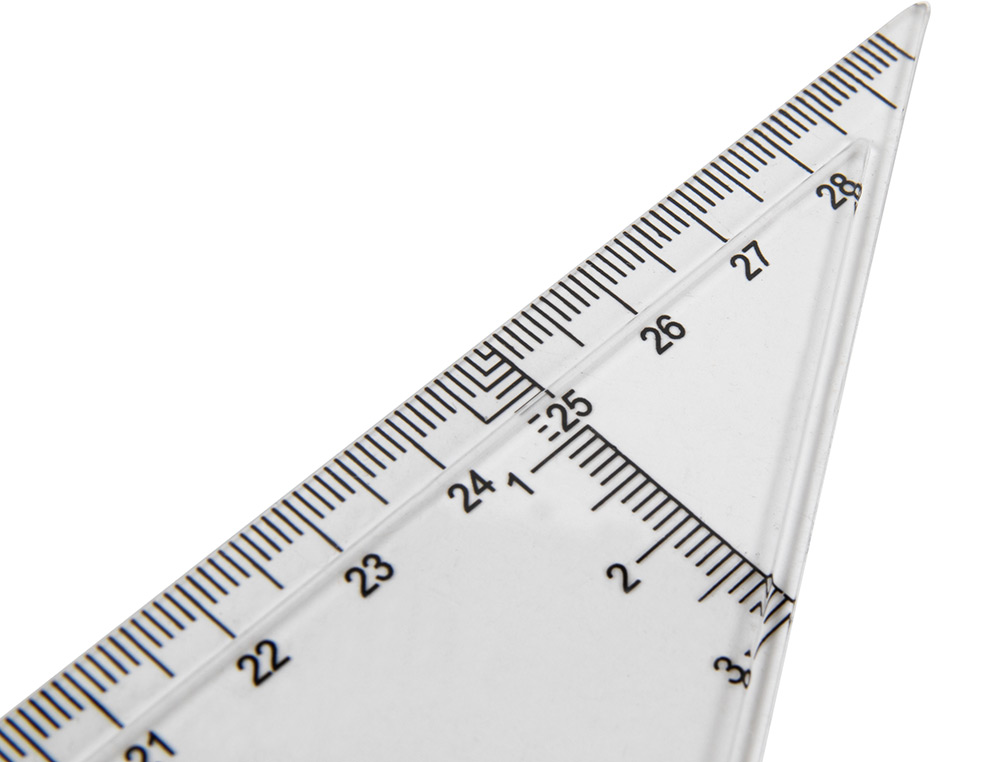 ESQUADRO LIDERPAPEL TRIANGULO PLASTICO 30 CM