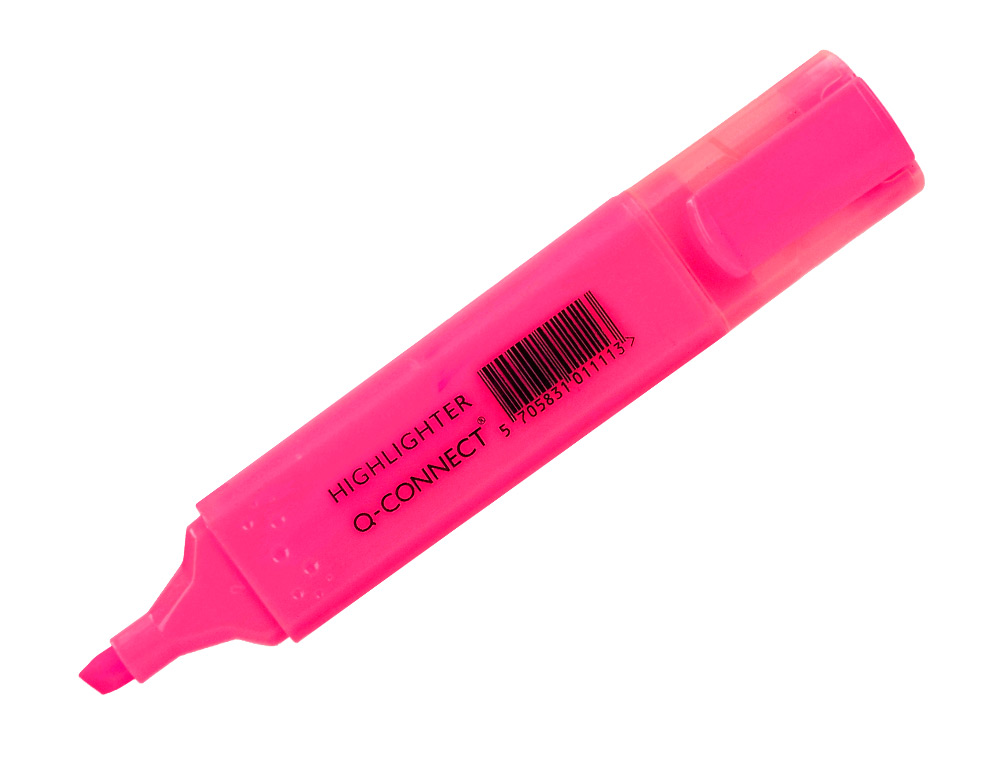 MARCADOR FLUORESCENTE Q-CONNECT DE PONTA BISELADA ROSA