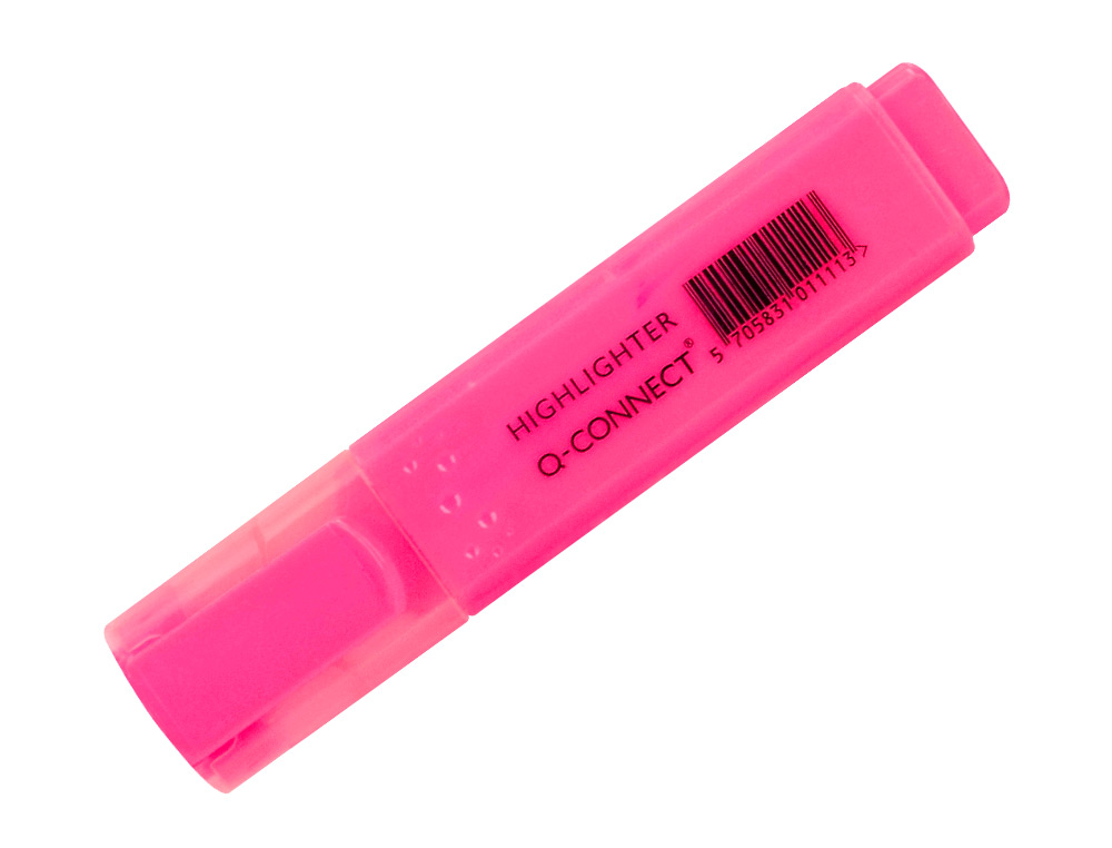 MARCADOR FLUORESCENTE Q-CONNECT DE PONTA BISELADA ROSA