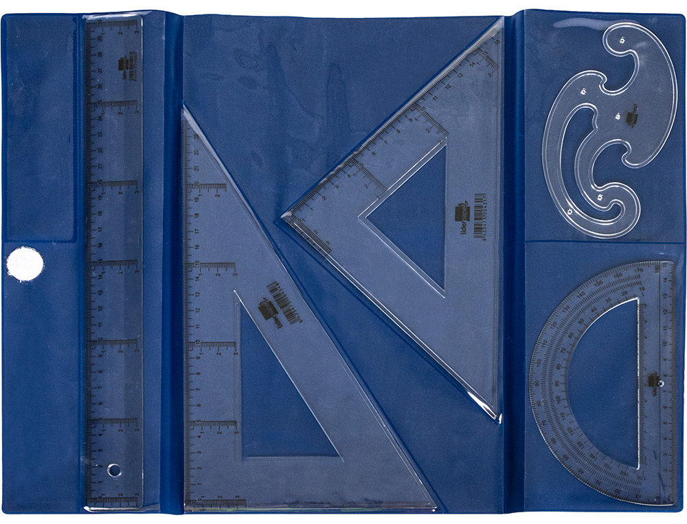 JOGO DE REGUAS CRISTAL LIDERPAPEL