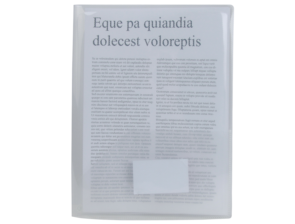 BOLSA DOSSIER LIDERPAPEL COM DUPLA BOLSA DIN A4 CRISTAL