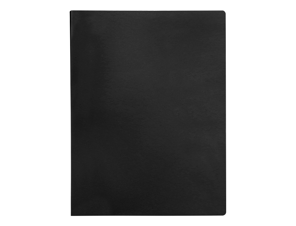 CAPA CATALOGO LIDERPAPEL 20 BOLSAS POLIPROPILENO DIN A4 PRETO OPACO