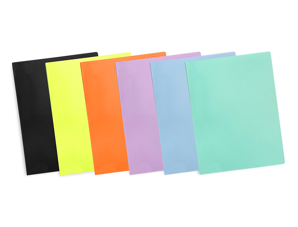 CAPA CATALOGO LIDERPAPEL 30 BOLSAS POLIPROPILENO DIN A4 PRETO OPACO
