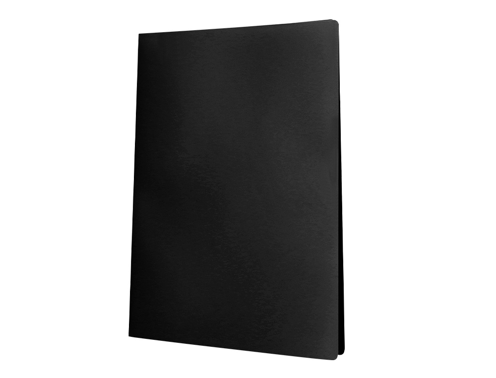 CAPA CATALOGO LIDERPAPEL 30 BOLSAS POLIPROPILENO DIN A4 PRETO OPACO
