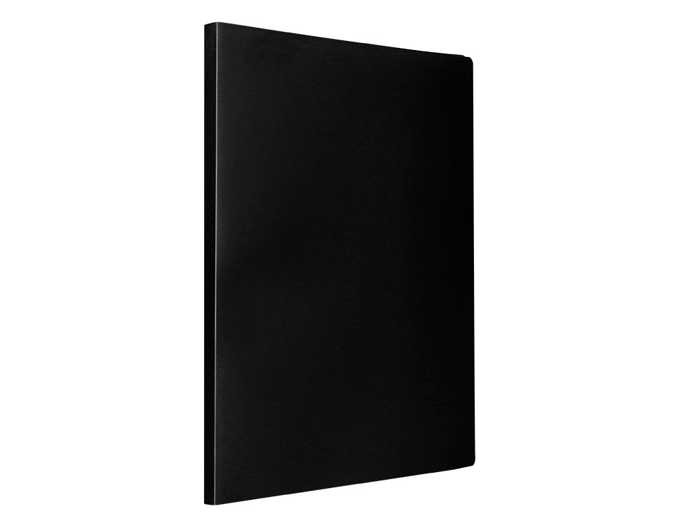 CAPA CATALOGO LIDERPAPEL 30 BOLSAS POLIPROPILENO DIN A4 PRETO OPACO