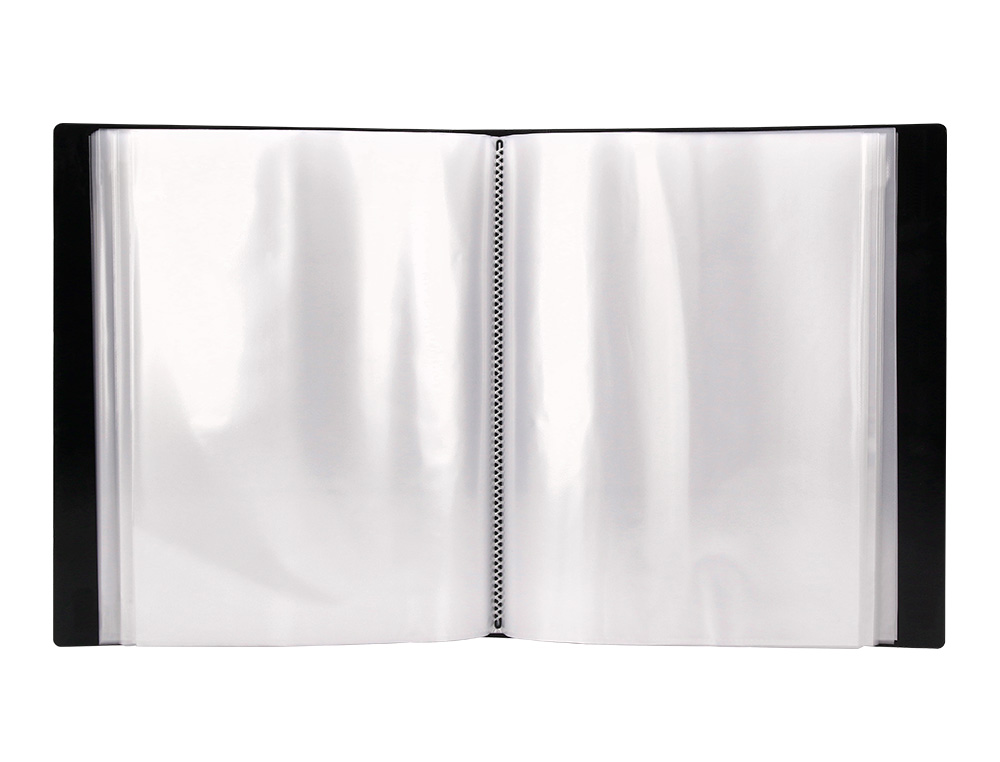 CAPA CATALOGO LIDERPAPEL 40 BOLSAS DIN A4 PRETO