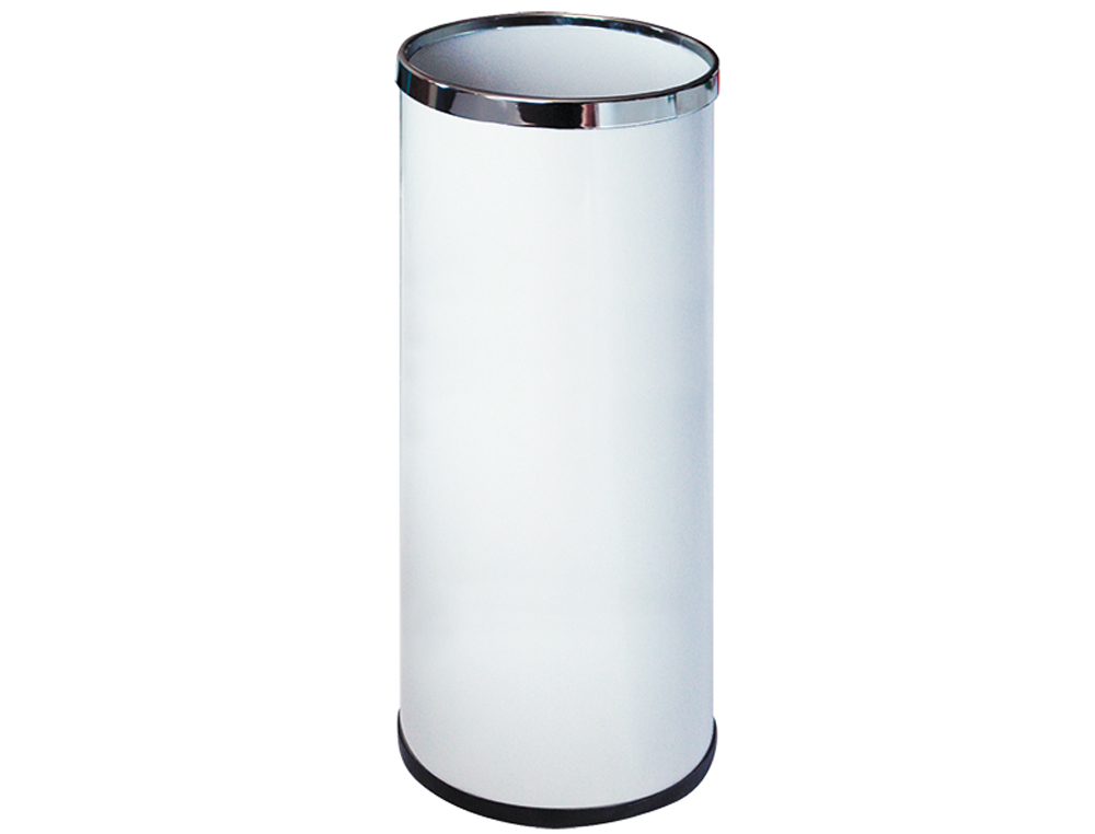 PORTA GUARDA-CHUVAS SIE METALICO COM AROS CROMADOS COM FORMA REDEONDA 500 X 215 MM BRANCO