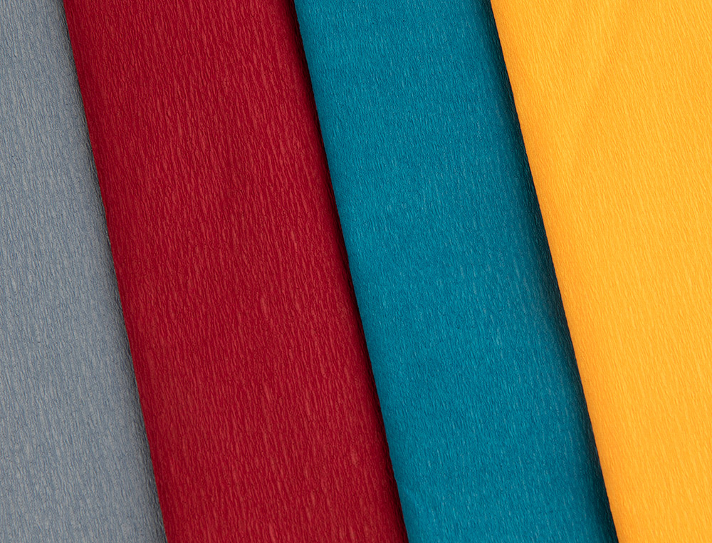 PAPEL CREPE EM CELOFANE LIDERPAPEL 50 CM X 2,5 M AMARELO CLASSICO