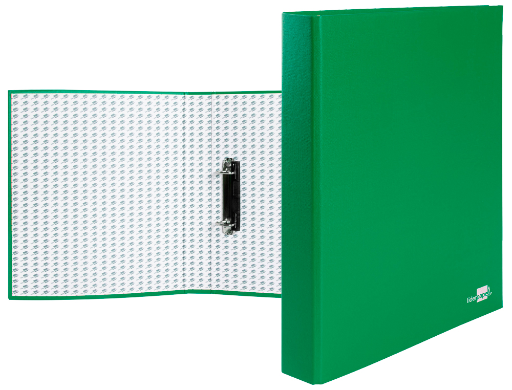 CAPA LIDERPAPEL DE ANEIS PAPER COAT FORRO PVC 2 ANEIS 25 MM VERDE