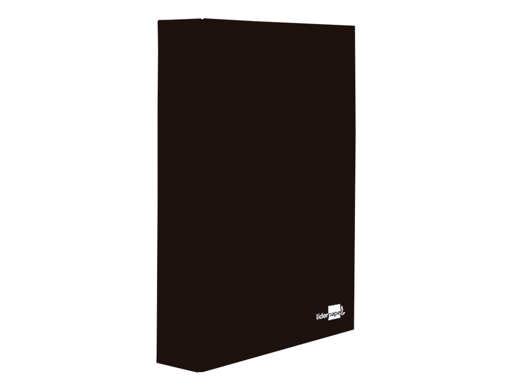 CAPA LIDERPAPEL PAPER COAT 4 ANEIS 25 MM FORRO PVC FOLIO PRETO