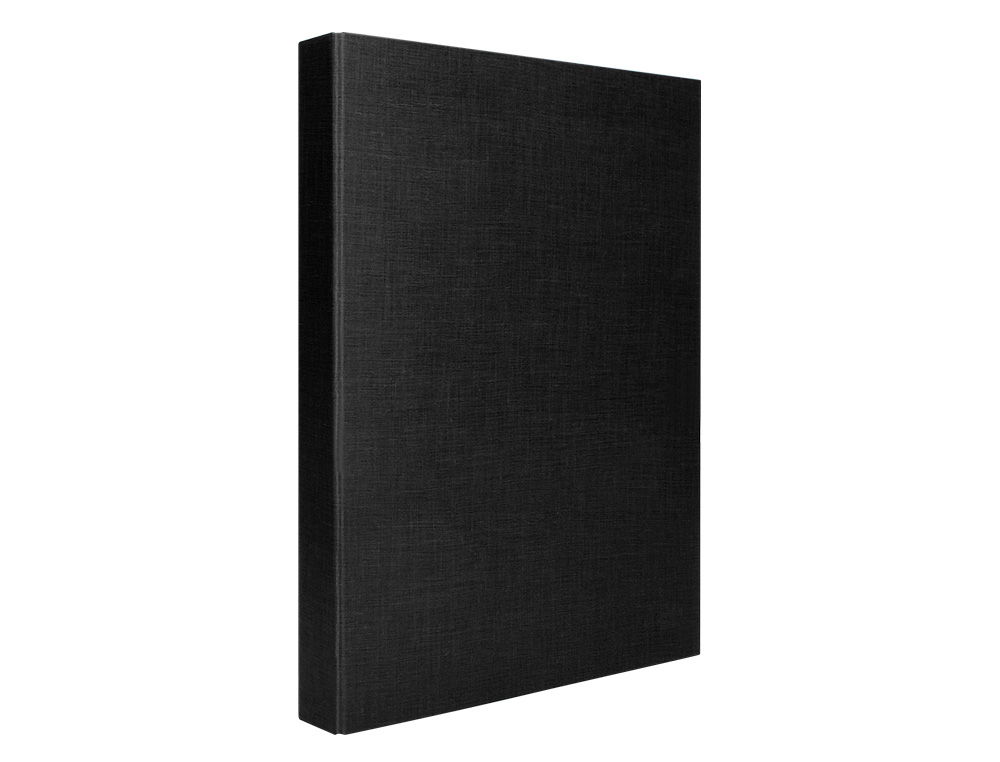 CAPA LIDERPAPEL PAPER COAT 4 ANEIS 25 MM FORRO PVC FOLIO PRETO