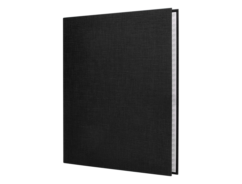 CAPA LIDERPAPEL PAPER COAT 4 ANEIS 25 MM FORRO PVC FOLIO PRETO