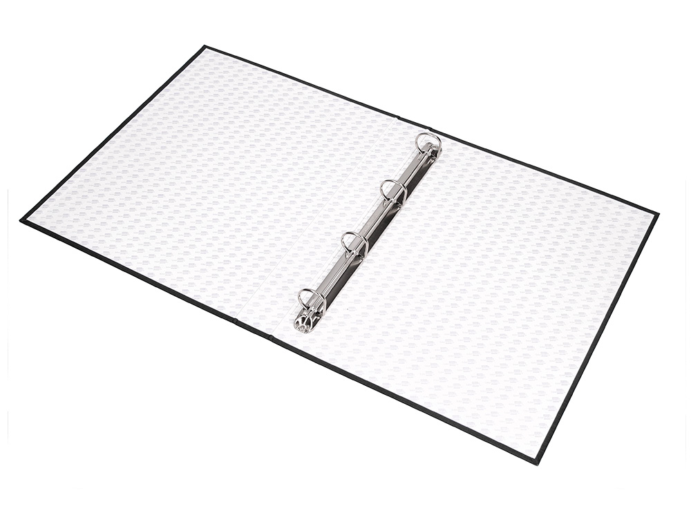 CAPA LIDERPAPEL PAPER COAT 4 ANEIS 25 MM FORRO PVC FOLIO PRETO