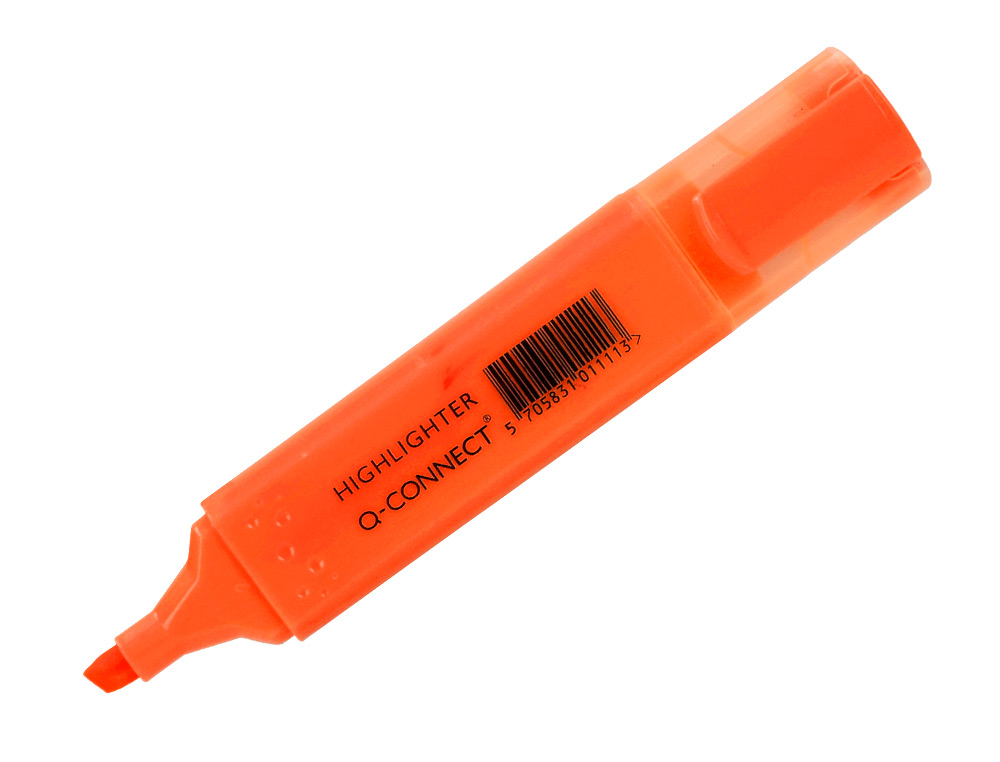 MARCADOR FLUORESCENTE Q-CONNECT DE PONTA BISELADA LARANJA