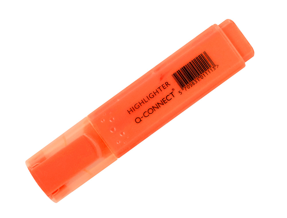 MARCADOR FLUORESCENTE Q-CONNECT DE PONTA BISELADA LARANJA