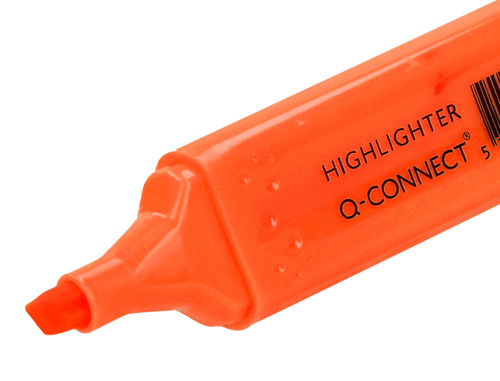 MARCADOR FLUORESCENTE Q-CONNECT DE PONTA BISELADA LARANJA