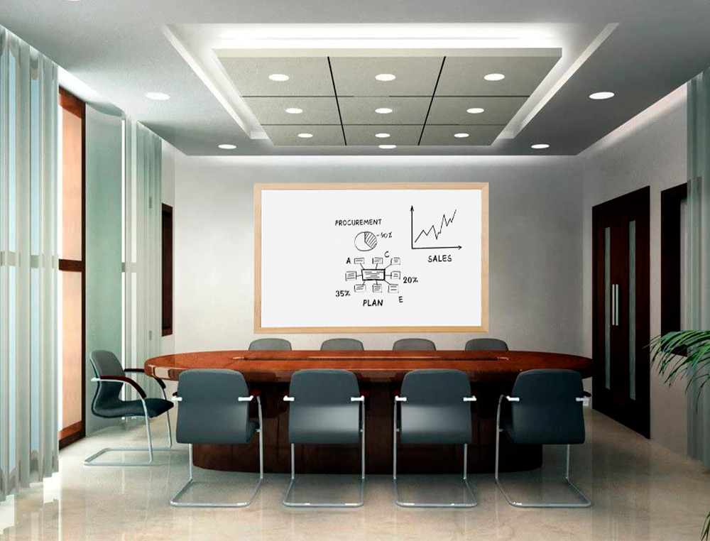 QUADRO EM MELAMINA Q-CONNECT C/ CAIXILHO EM MADEIRA 120 X 90 CM