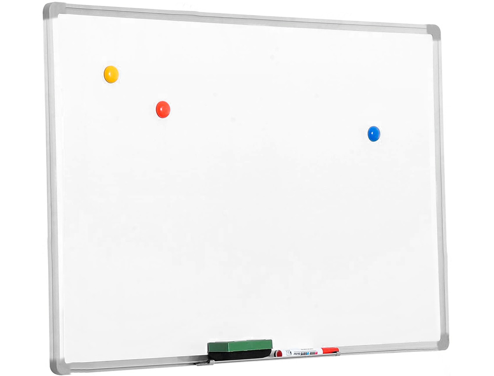 QUADRO BRANCO Q-CONNECT MAGNETICO C/CAIXILHO EM ALUMINIO 120X90 CM