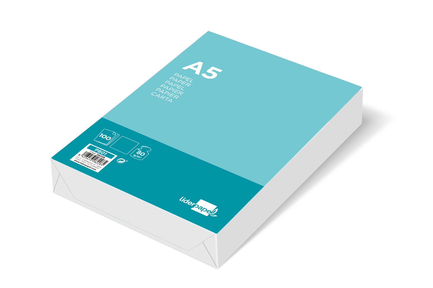 PAPEL DE ESCRITA LIDERPAPEL A5 80 GR LISO 100 FOLHAS