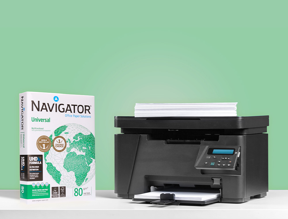 PAPEL FOTOCOPIA NAVIGATOR DIN A4 80 GR EMBALAGEM DE 500 FOLHAS