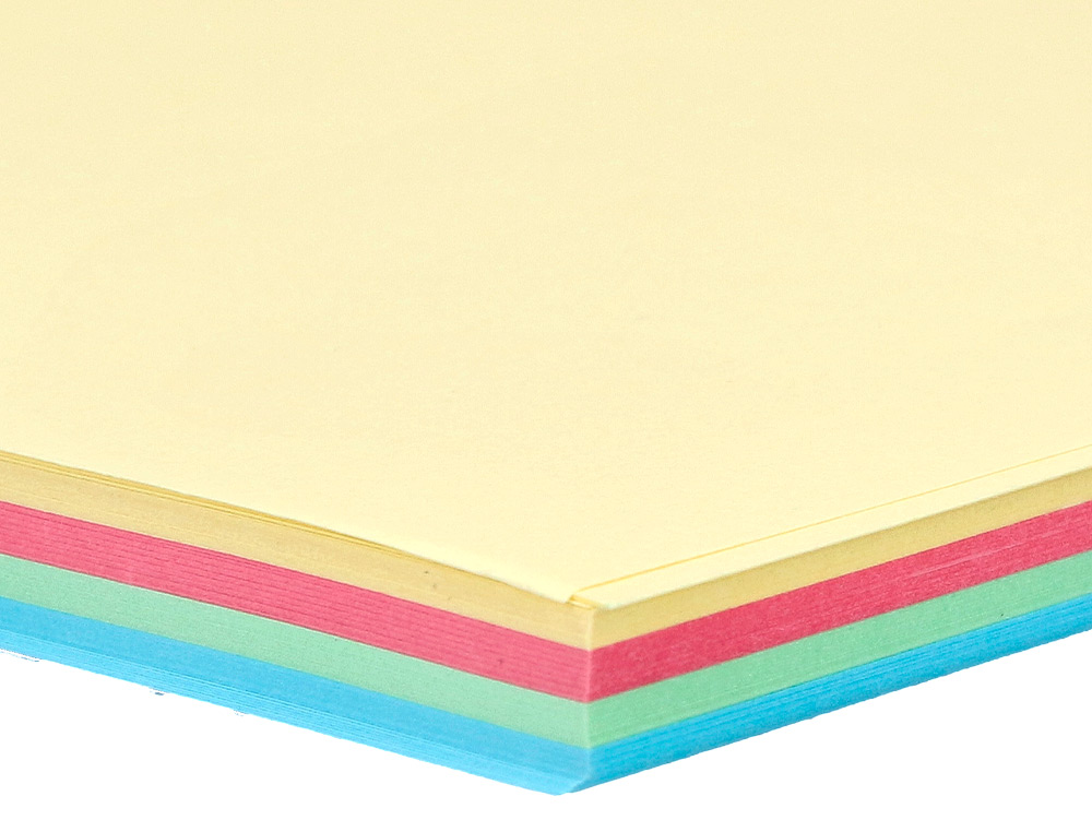 PAPEL DE COR LIDERPAPEL DIN A4 80 GR EMBALAGEM DE 100 FOLHAS 4 CORES X 25 FOLHAS