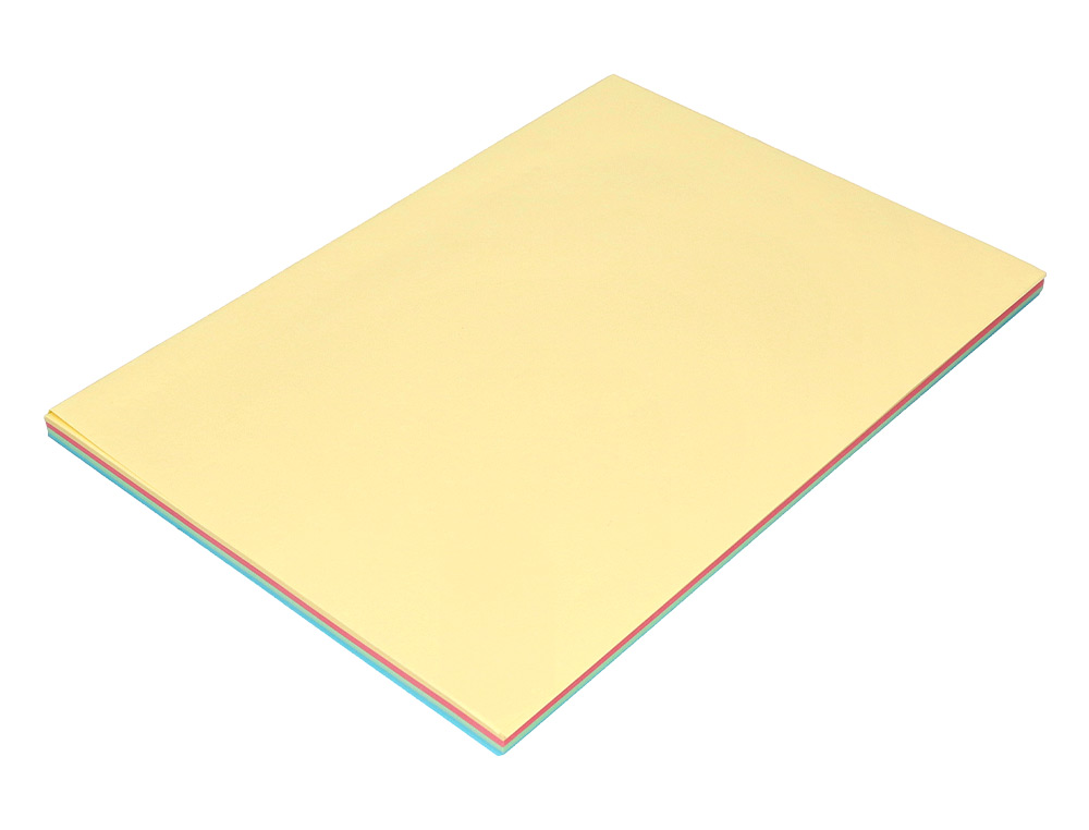 PAPEL DE COR LIDERPAPEL DIN A4 80 GR EMBALAGEM DE 100 FOLHAS 4 CORES X 25 FOLHAS