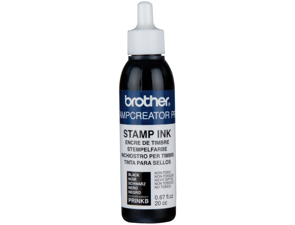 RECARGA DE TINTA BROTHER PR-INK-B COR PRETO PARA CARIMBOS AUTOMATICOS 20 CC