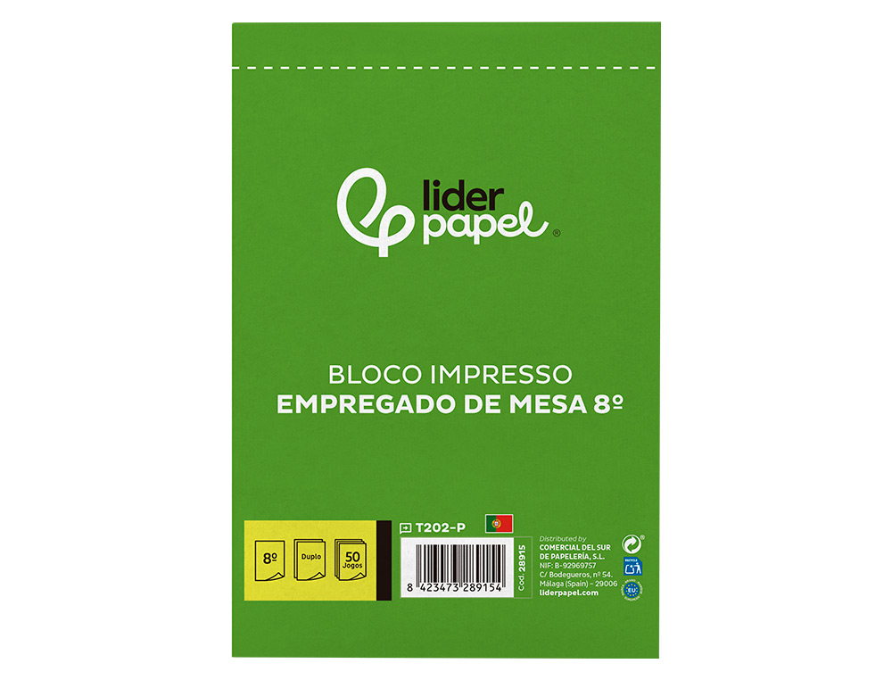BLOCO EMPREGADO DE MESA DUPLICADO 105X155 MM