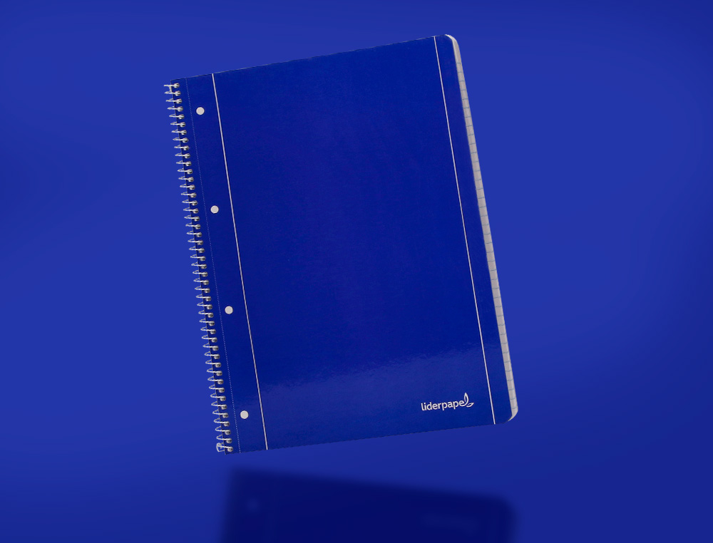 CADERNO ESPIRAL LIDERPAPEL CAPA AZUL MICRO 80 F DIN A4 LISO