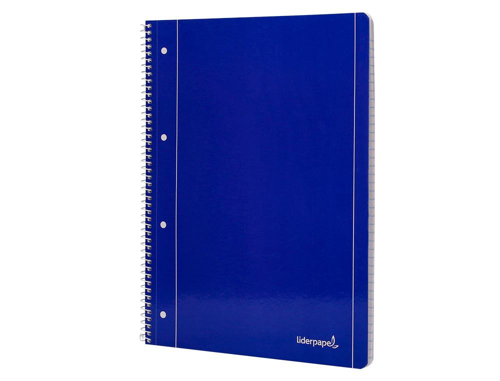 CADERNO ESPIRAL LIDERPAPEL CAPA AZUL MICRO 80 F DIN A4 LISO