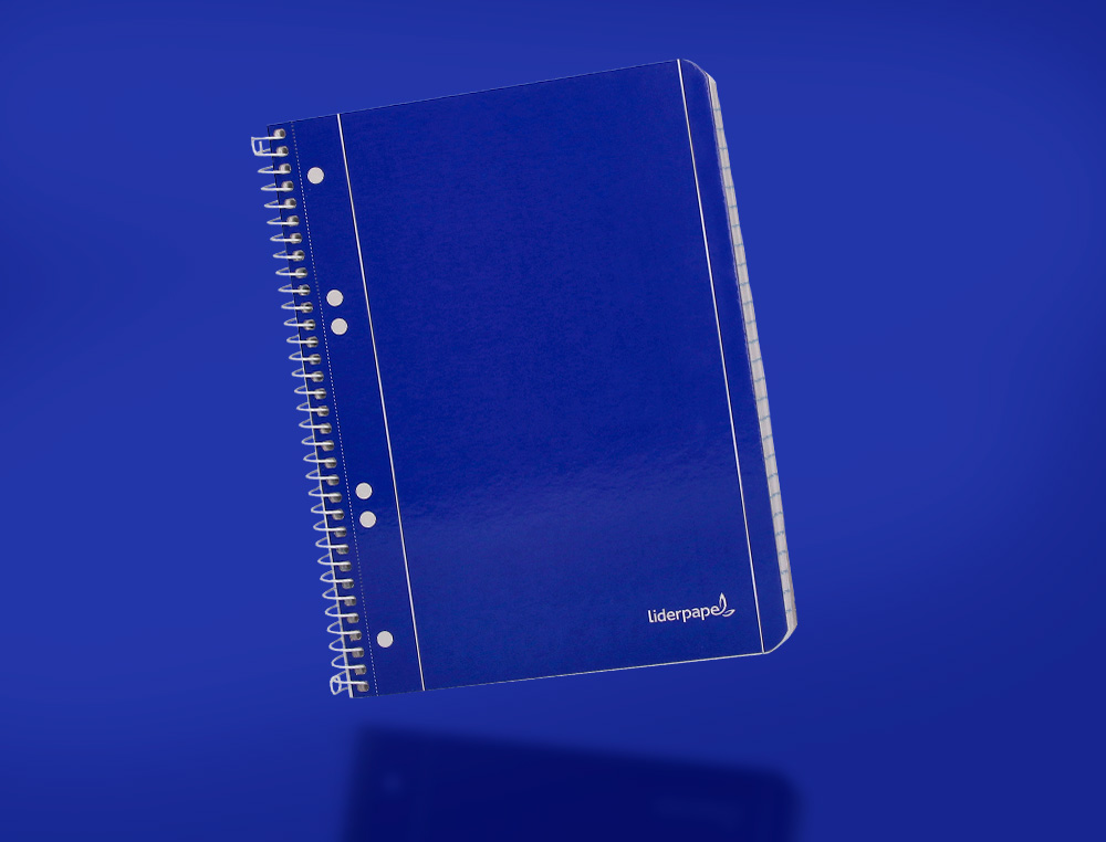 CADERNO ESPIRAL LIDERPAPEL CAPA AZUL MICRO 80 F DIN A5 QUADRICULADO