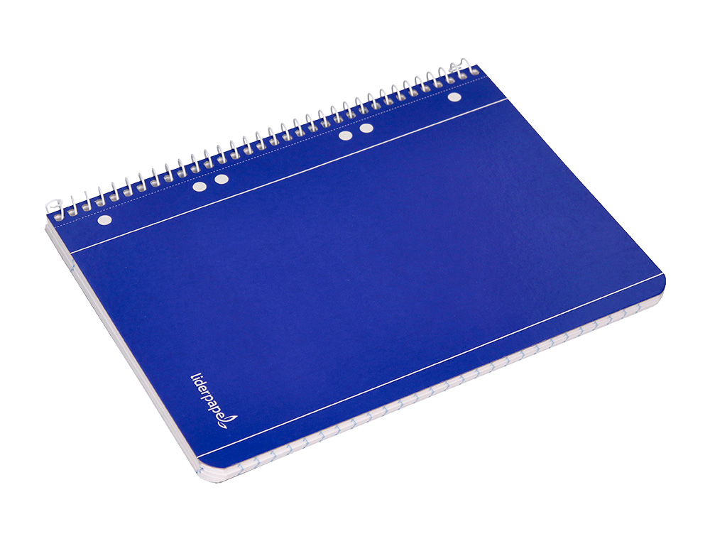CADERNO ESPIRAL LIDERPAPEL CAPA AZUL MICRO 80 F DIN A5 QUADRICULADO