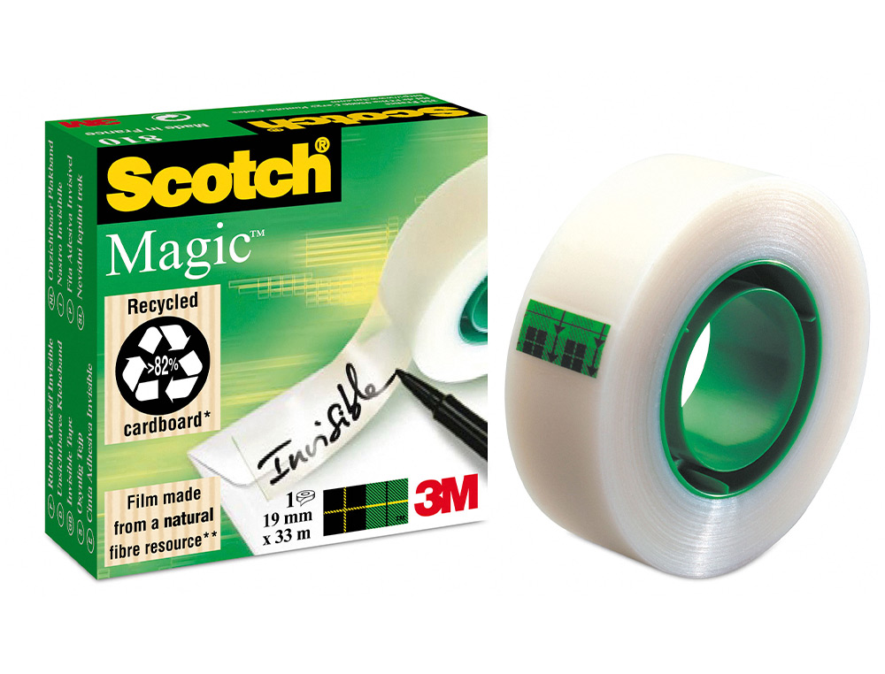 FITA ADESIVA SCOTCH INVISIVEL 33 MT X 19 MM PACK 6 ROLOS