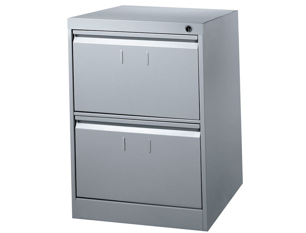 FICHEIRO METALICO PARA CAPAS DE SUSPENSAO COM 2 GAVETAS 710 X 475 X 650 MM NA COR CINZA E CINZA ESCURO