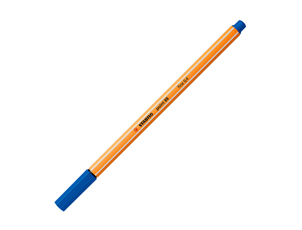 MARCADOR STABILO PONTA DE FIBRA POINT 88 AZUL ESCURO 0,4 MM