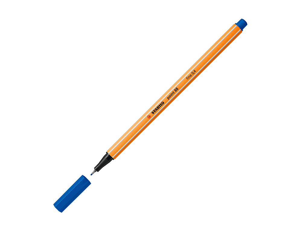 MARCADOR STABILO PONTA DE FIBRA POINT 88 AZUL ESCURO 0,4 MM