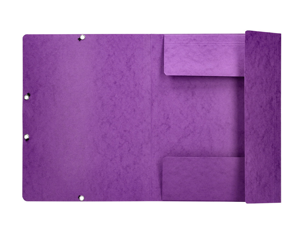 PASTA DE ELASTICOS Q-CONNECT DIN A4 COM ABAS VIOLETA