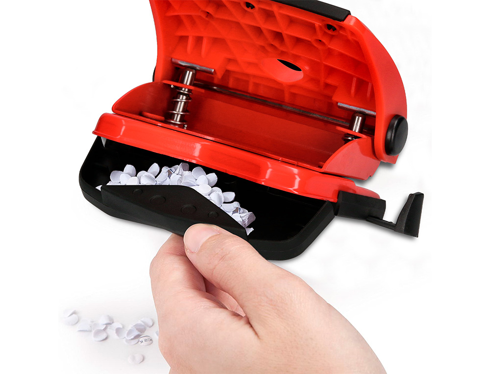 FURADOR Q-CONNECT CAPACIDADE 20 FOLHAS VERMELHO