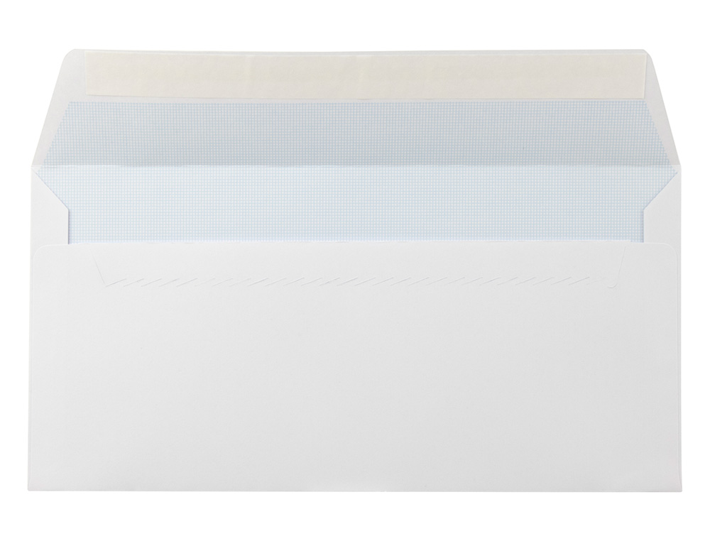 ENVELOPE LIDERPAPEL N.5 AMERICANO BRANCO 115X225 MM TIRA DE SILICONE PACK DE 500 UNIDADES