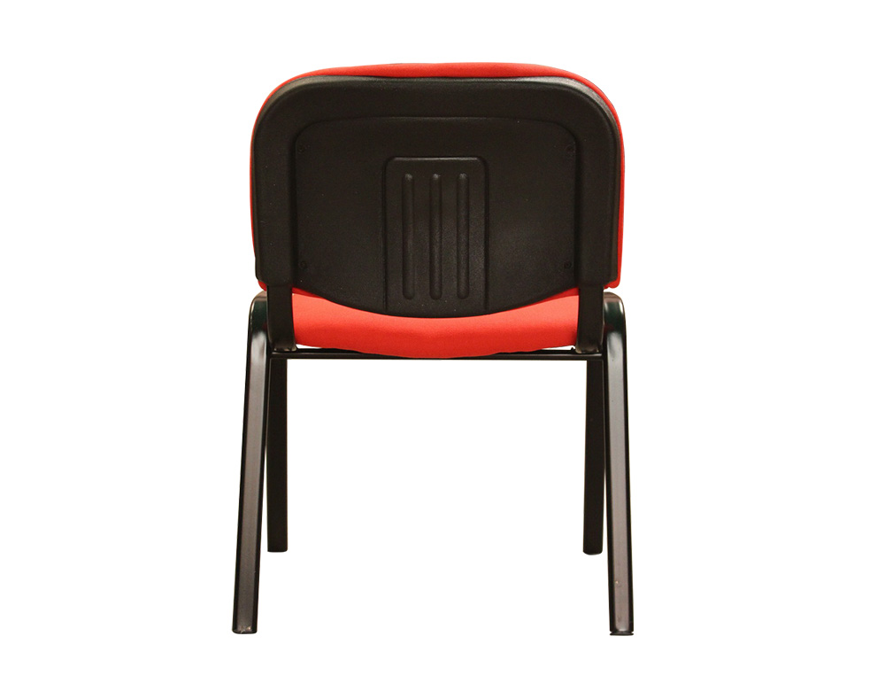 CADEIRA CONFIDENTE Q-CONNECT EMPILHAVEL BRACOS CURTOS FORRADA SEM RODAS ALT 910 MM LARG 460 MM PROF 440 MM COR VERMEL