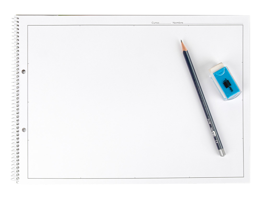 BLOCO DE DESENHO LIDERPAPEL LINEAL ESPIRAL 230X325MM 20 FOLHAS 130GR COM 2 FUROS PERFURADO