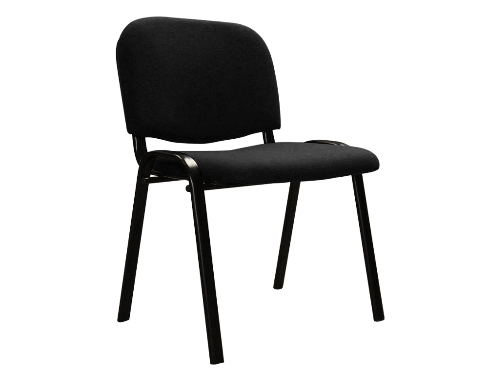 CADEIRA CONFIDENTE Q-CONNECT EMPILHAVEL BRACOS CURTOS FORRADA SEM RODAS ALT 910 MM LARG 460 MM PROF 440 MM COR PRETO