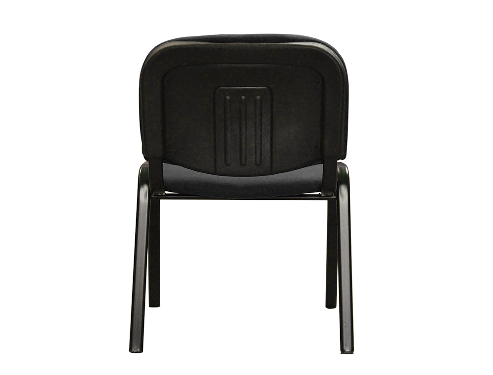 CADEIRA CONFIDENTE Q-CONNECT EMPILHAVEL BRACOS CURTOS FORRADA SEM RODAS ALT 910 MM LARG 460 MM PROF 440 MM COR PRETO