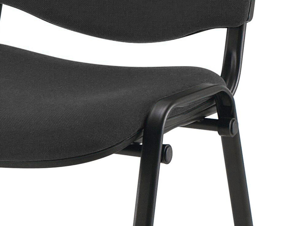 CADEIRA CONFIDENTE Q-CONNECT EMPILHAVEL BRACOS CURTOS FORRADA SEM RODAS ALT 910 MM LARG 460 MM PROF 440 MM COR PRETO